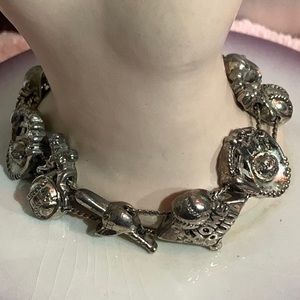 Silver tone Baseball Bracelets